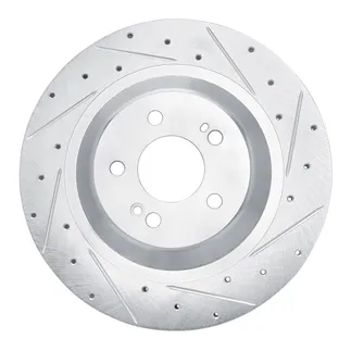 R1 Concepts EDZ-63113R Brake Rotor Drilled and Slotted Silver
